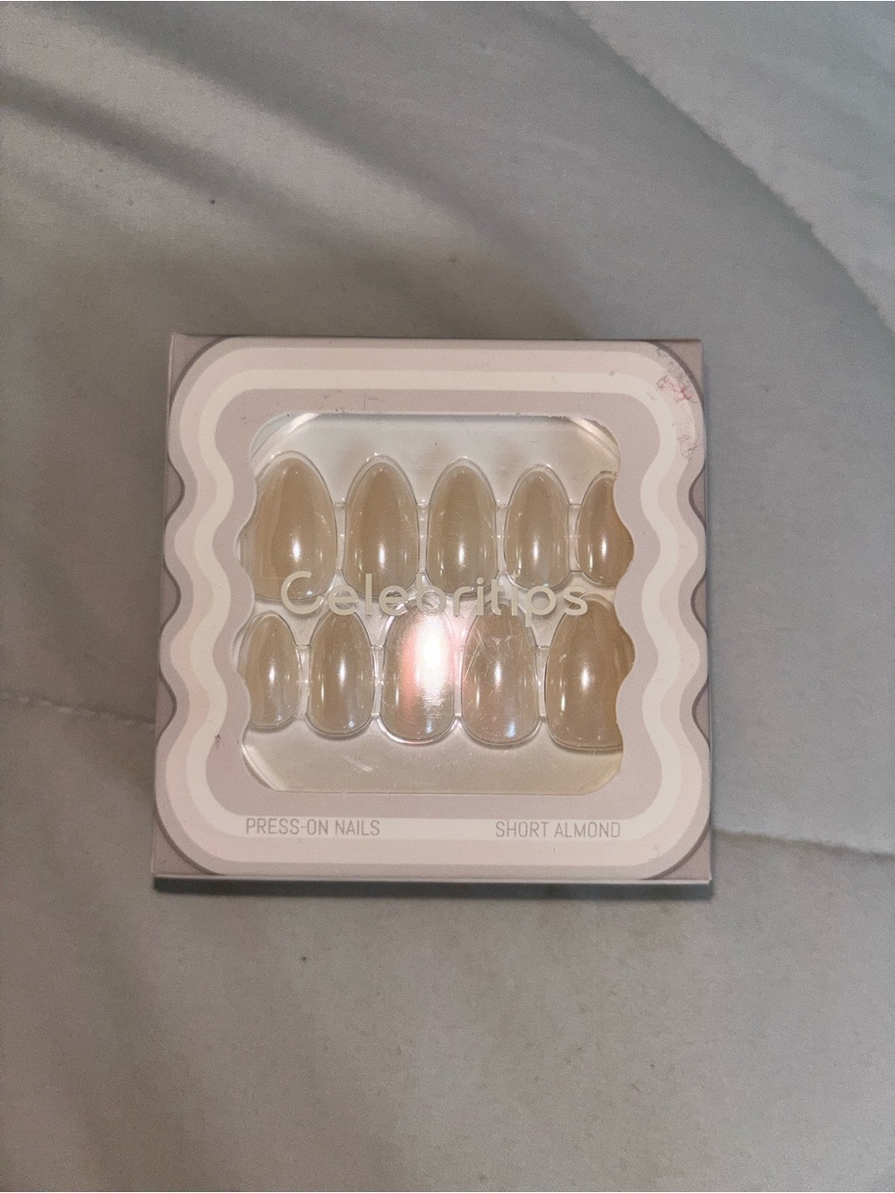 Celebritips Short Almond Press-On Nails in Nude